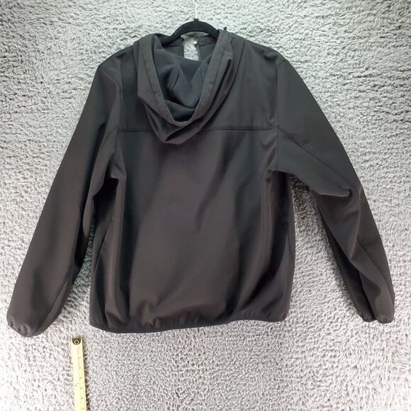 Levis Jacket Mens Large Black Fleece Lined Hooded Tech Jacket - Picture 8 of 9